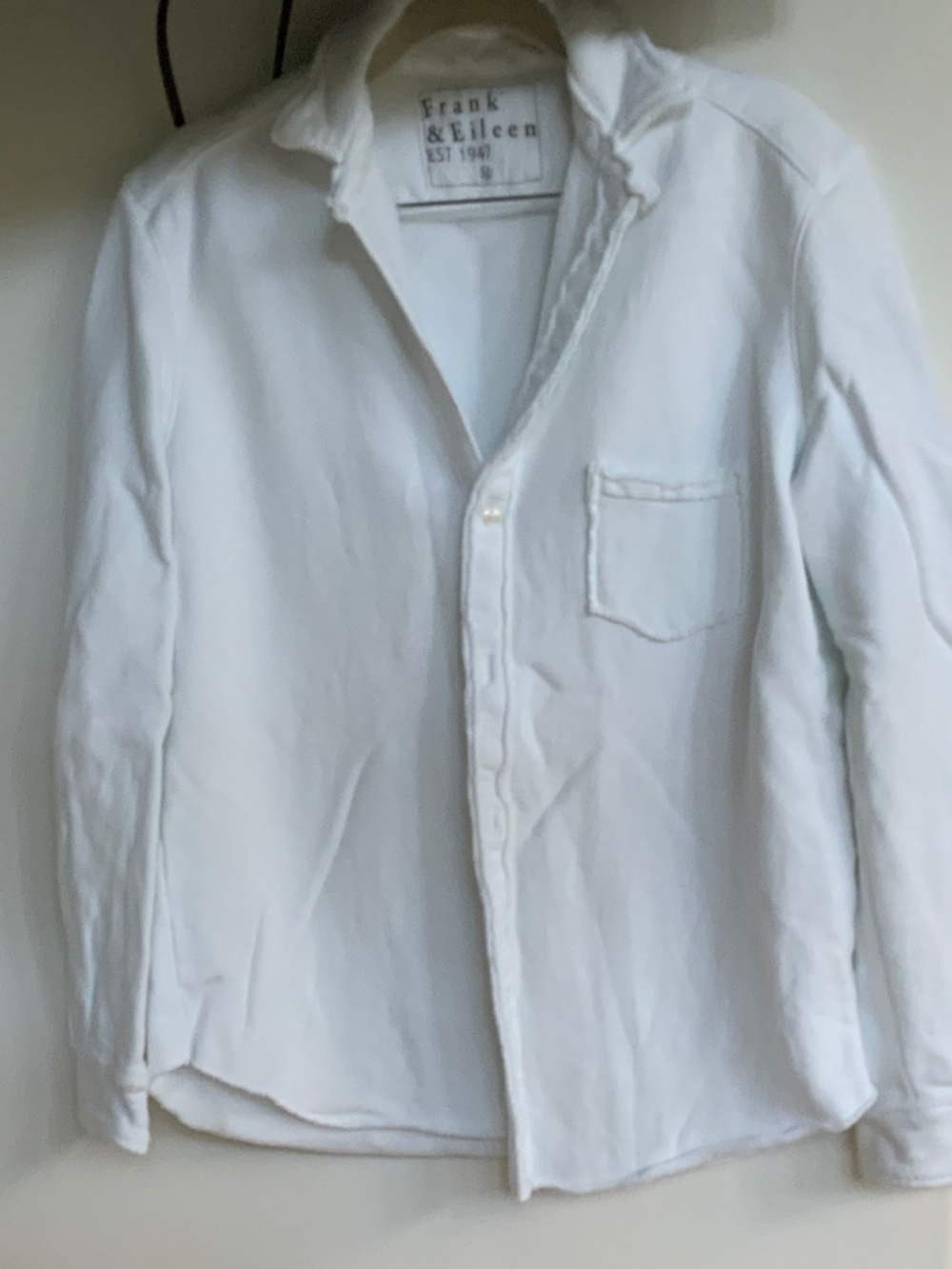 Frank & Eileen Off-White Long-Sleeve Button sweatshirt fabric shirt